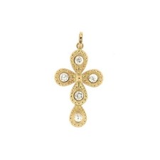 Croix Byzantine en Or 18k avec