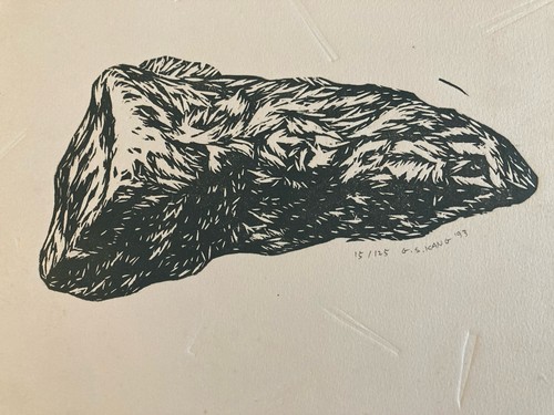 Belle gravure sur papier - belle,,