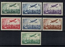 FRANCE YVERT AIR POST 8/14 SCOTT C8-14 " PLANE PARIS 6 STAMPS 1936 " MNH VF X211