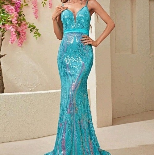 Blue party contrast sequin - party,