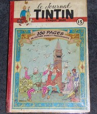 Tintin-Recueil du journal de Tintin n°15 de 1951, version belge.