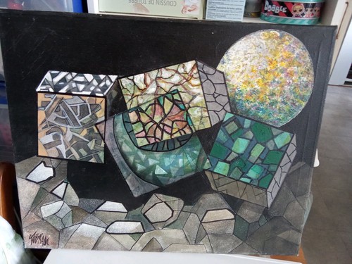 Tableau acrylique claude - acrylique,