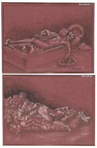 Dessins nus feminins - dessins,