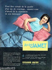 PUBLICITE ADVERTISING 076  1959  sac de couchage camping André Jamet