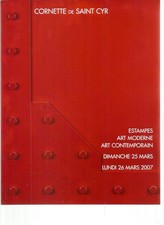 CORNETTE DE ST CYR - ESTAMPES - ART MODERNE & CONTEMPORAIN - 25-26/03/2007