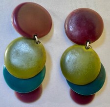 boucles d'oreilles émaillées