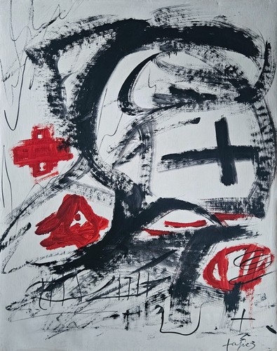 Peinture huile abstraite - à,