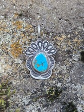 Pendentif indien turquoise