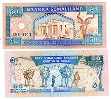 SOMALILAND Billet 50 SHILLINGS 2002  P7 Chameaux gazelle NEUF UNC