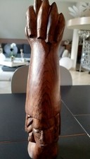 Sculpture/Totem. Indien ethnique en bois sculptée main Mexicaine azteque Maya