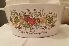 Grand plat l' échalote la  Marjolaine  PYROFLAM vintage 1970'S french