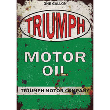 Plaque métal plate 20 x 30 cm : Triumph Motor Oil