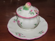 ANCIEN MOUTARDIER FAIENCE  KG LUNEVILLE MODELE REVERBERE