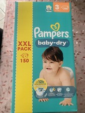 Pack XXL Pampers Baby-dry Taille 3(6-10 Kg) 150 Couches Neuf