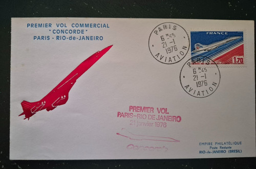 Enveloppe 1er vol concorde - enveloppe,