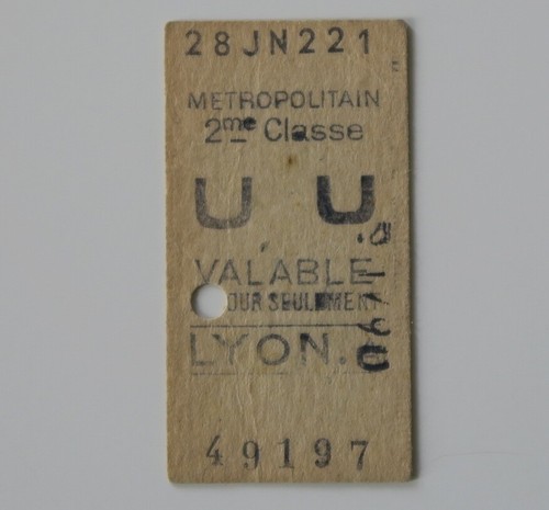 Ancien ticket paris - ancien,