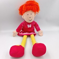 Doudou poupée rose jaune pois