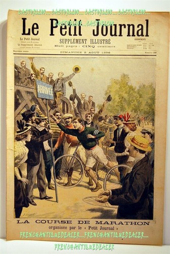 Estampe journal 1896 marathon - estampe,
