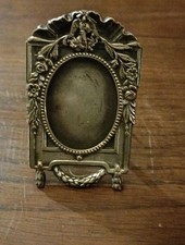 Cadre Miniature / Porte Photo Ancien - Métal Argenté 