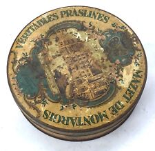 ANCIENNE BOITE VÉRITABLES PRASLINES MAZET MONTARGIS 15 CM BEST CANDIES OF FRANCE