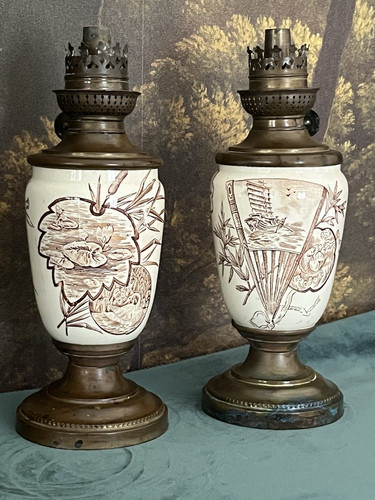 Rare paire lampes à - rare,