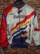 Banesto Maillot Vélo Chemise Veste Cyclisme Polaire Synthétique Tg. L