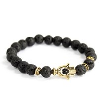 Bracelet Pierre Naturelle Pierre De Lave Main De Fatma