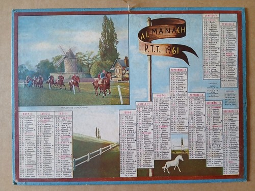 Calendrier ptt almanach - de, la
