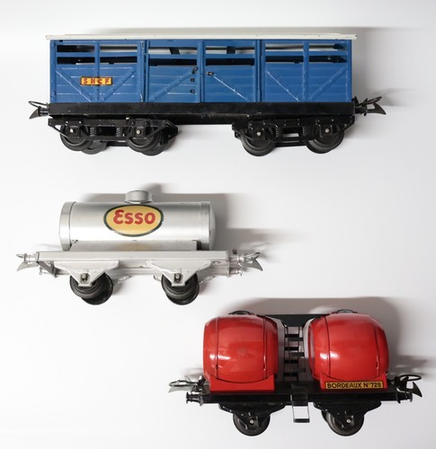 Ancien jouets trois wagons - jouets,