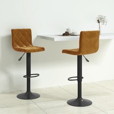 Tabourets de bar lot de 2 gris