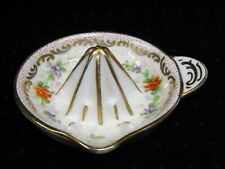 ANCIEN PRESSE CITRON JUS AGRUME PORCELAINE PARIS OU SAXE FLEURIE ÉMAILLÉE