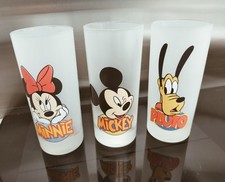 3 Verre Disneyland Collection Disney Mickey Minnie Pluto 