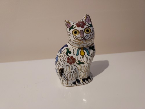 Figurine chat emaux - figurine,
