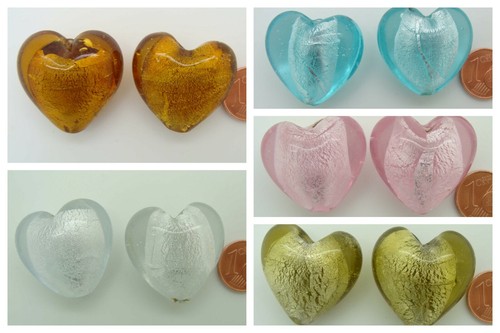 Perle coeur 28mm - perle, style