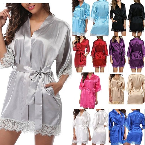 Peignoir soie glacée - peignoir, en