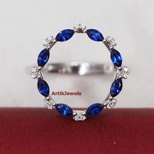 Bague argent 925 femme - argent, saphir