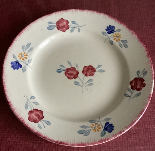 Assiette plate ancienne digoin - assiette,