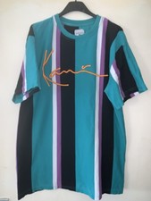 T Shirt Homme Karl Kani Oversize Streetwear Old School Taille L Violet/Vert/Noir