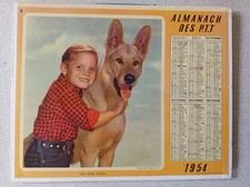 Calendrier postes 1954 - calendrier,