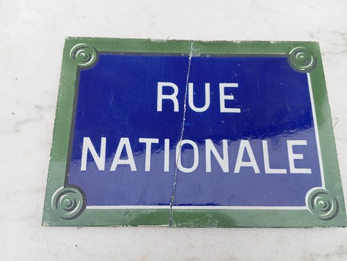 Ancienne plaque rue paris - de,