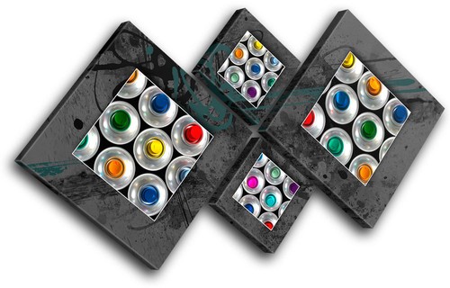 Spray cans abstract - abstract,