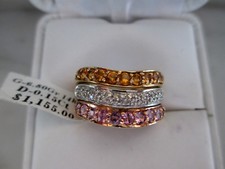 Solide 14k Jaune, Rose, or