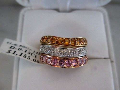 Solide 14k jaune - jaune,, rose,