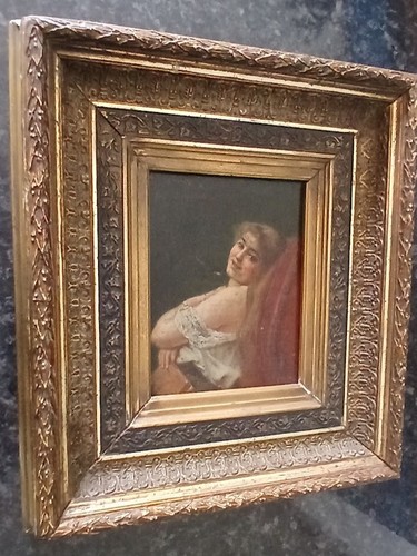 Huile sur toile portrait - huile, d'un