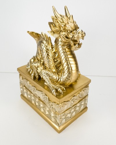 Gold feng shui dragon - gold,