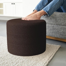 Beautiful Boucle Pouf Ottoman