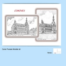 CP M 59079-771 CARTE POSTALE 2 DESSINS 59 COMINES