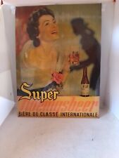 ANCIENNE PLAQUE PUBLICITAIRE BIERRE DE MARQUE KOENIGSBEER EN CARTON ET TOLE