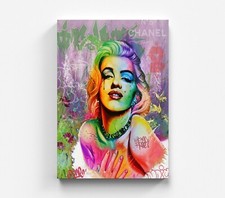 Tableau sur toile Marilyn Monroe graffiti décoration murale pop art art print