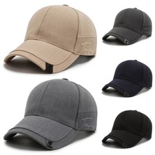 Casquettes De Baseball Solides Pour Hommes Pare-Soleil Chapeaux En Coton À /